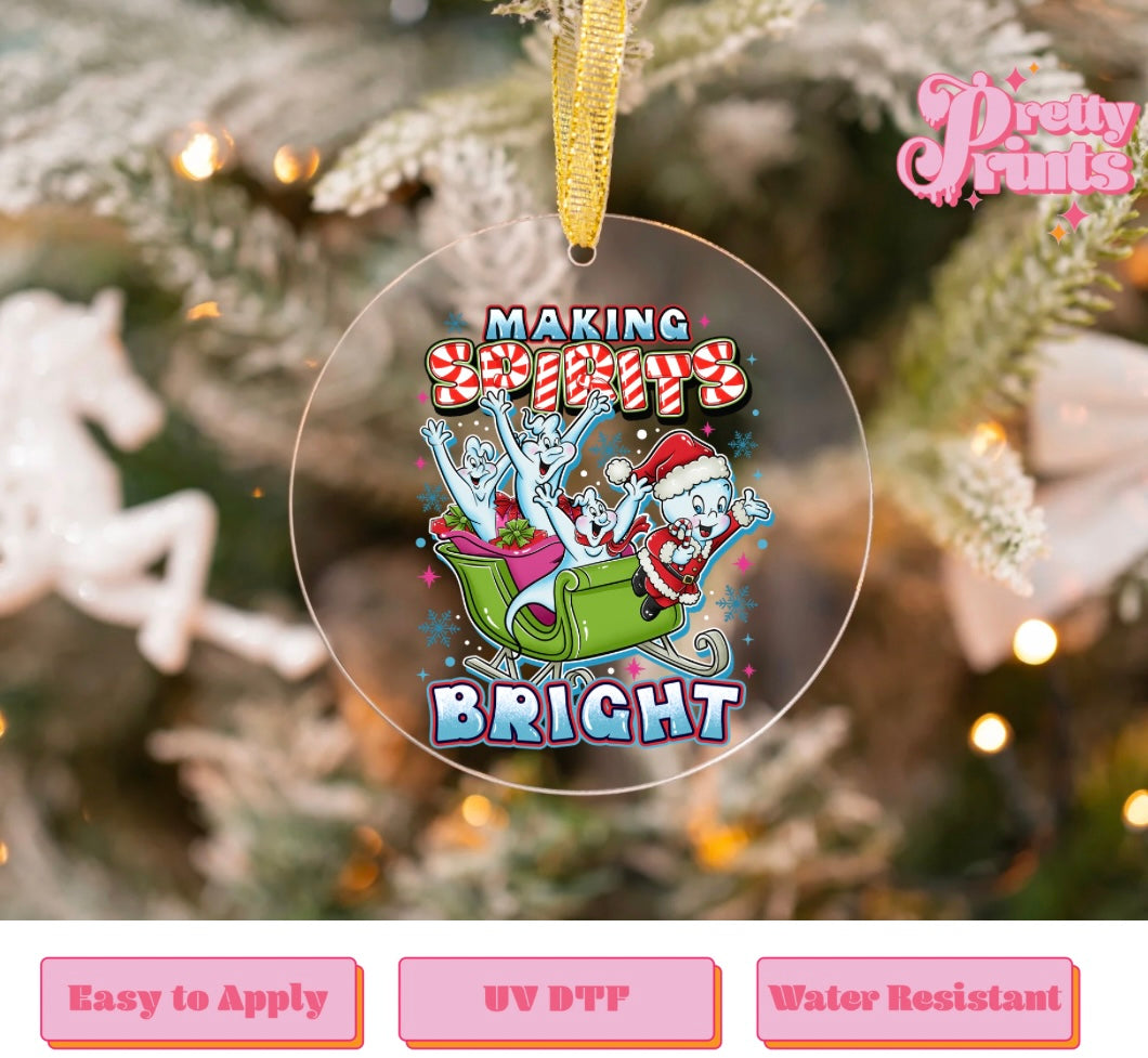 UVDTF DECAL ORNAMENT Making Spirits Bright