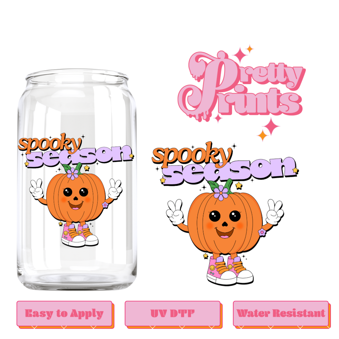 Uvdtf Spooky Season Pumpkin peace sign