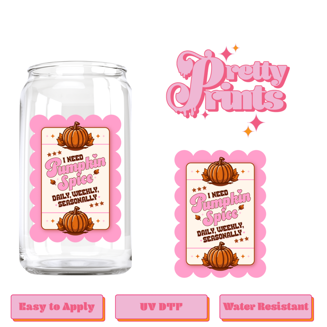 UVDTF pumpkin spice (pink )