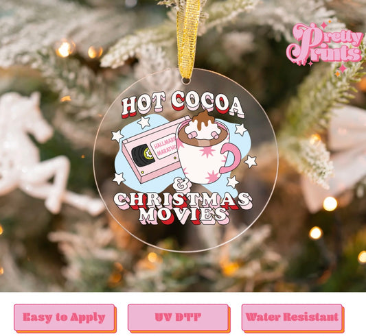 UVDTF DECAL ORNAMENT Hot Cocoa Christmas
