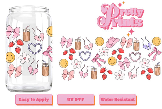 UVDTF Coffee  and pink things