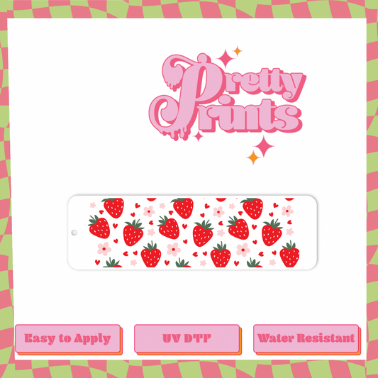 Strawberry’s and pink flowers