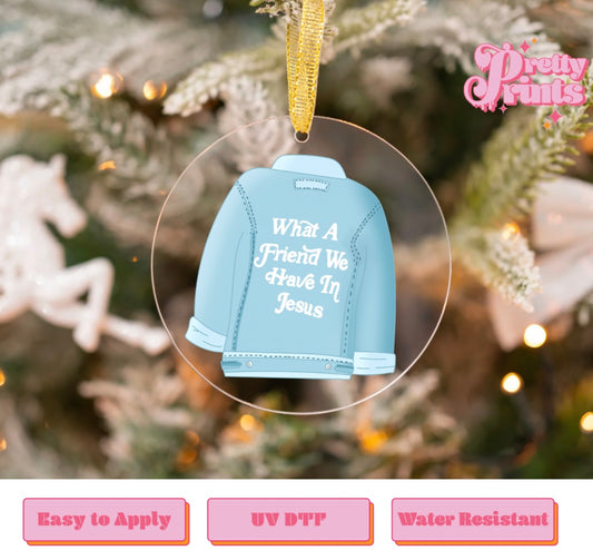 UVDTF DECAL ORNAMENT What A Friend We Have In Jesus