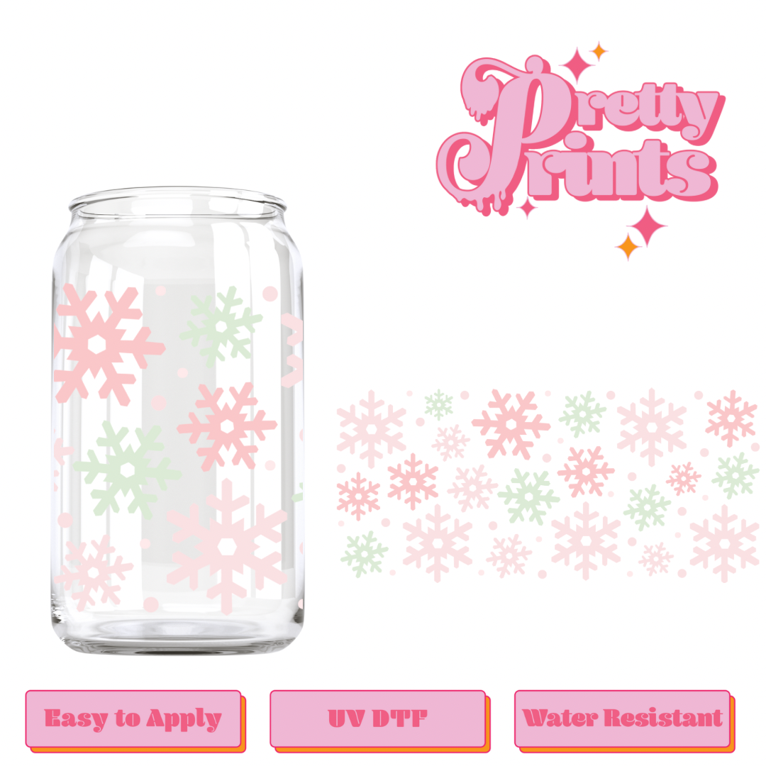 Uvdtf Pastel Snow flakes