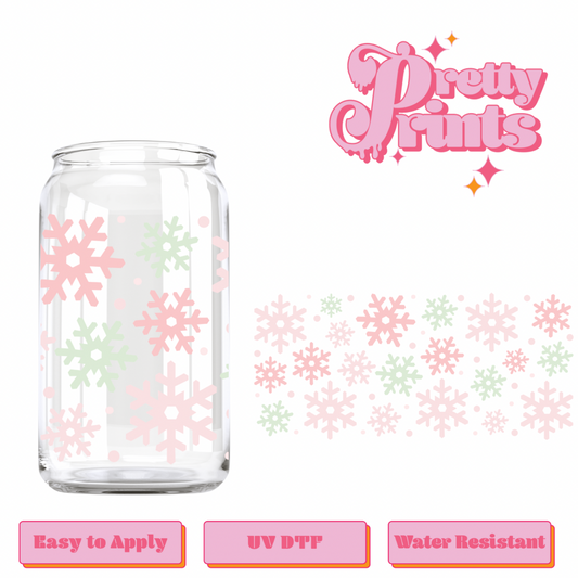 Uvdtf Pastel Snow flakes