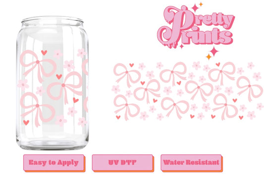 UVDTF pink coquette bows