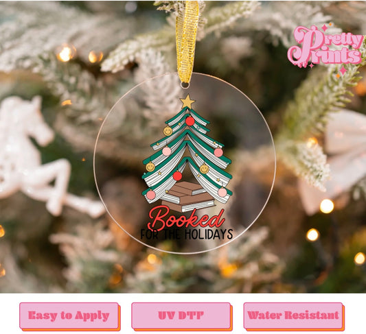 UVDTF DECAL ORNAMENT Fully Booked For The Holidays (red)