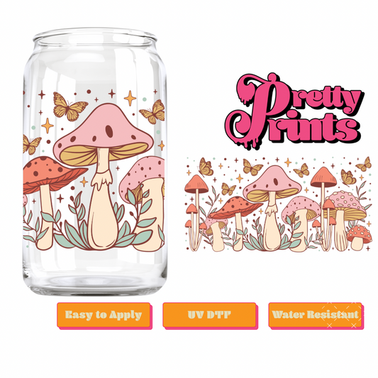 UVDTF retro mushrooms