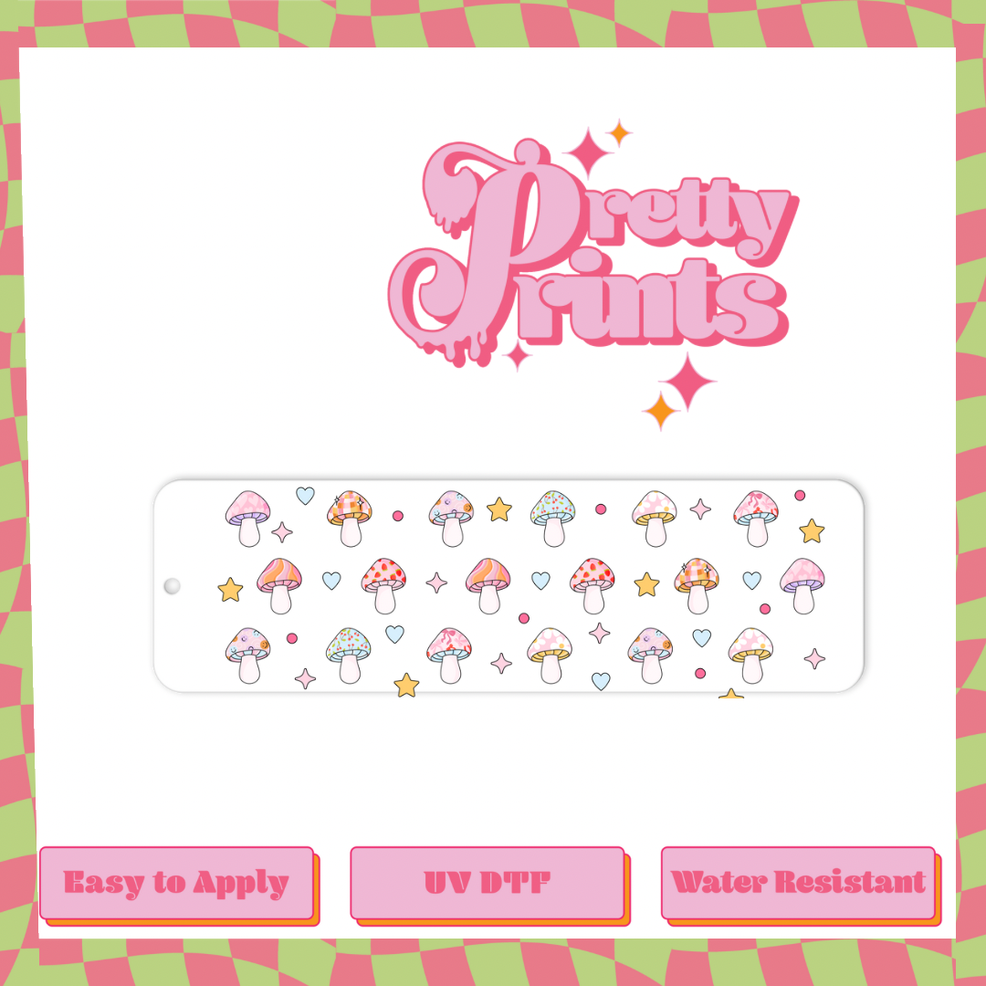 Uvdtf  Bookmark Pastel Mushies