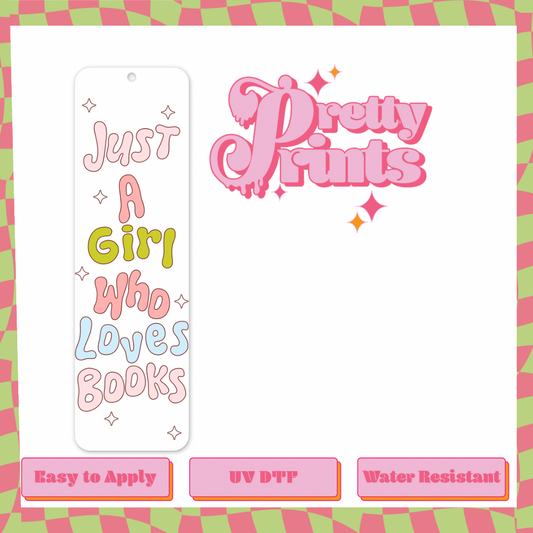 Uvdtf bookmark just a girl who loves books