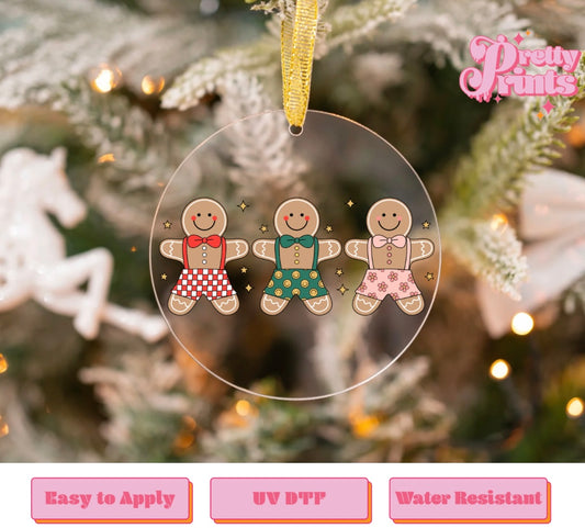 UVDTF DECAL ORNAMENT ginger bread classic