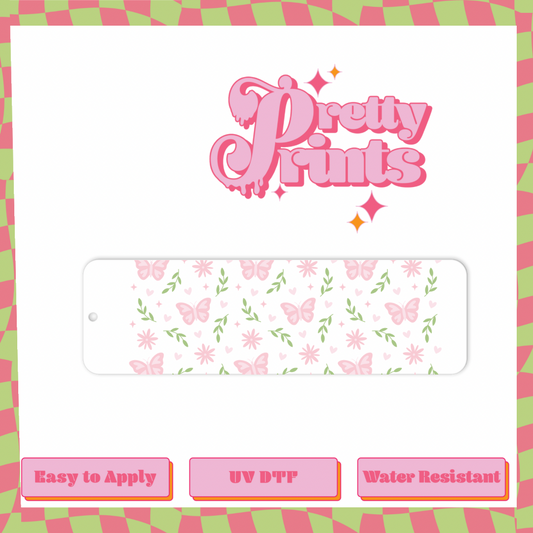 Uvdtf  Bookmark pink butterflies