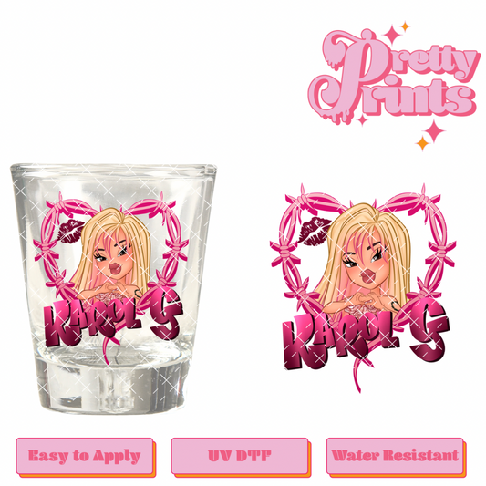Uvdtf shot glass