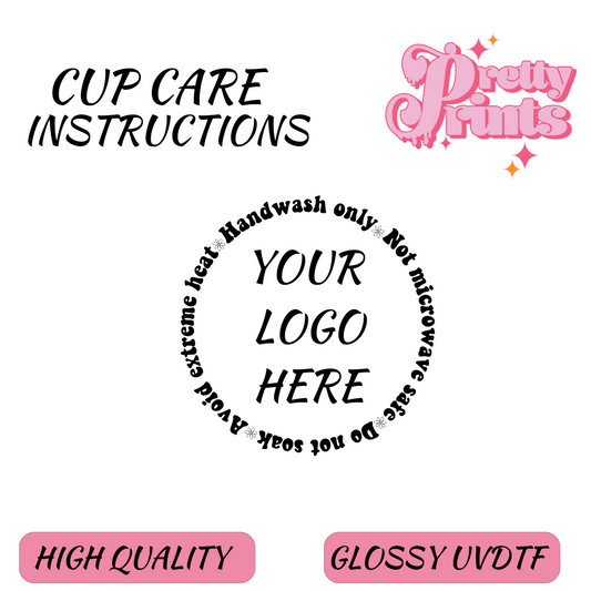 CUPCARE INSTRUCTION DECAL CUSTOM
