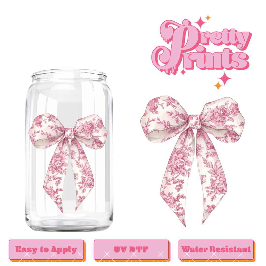 Uvdtf Coquette Pink Floral bow