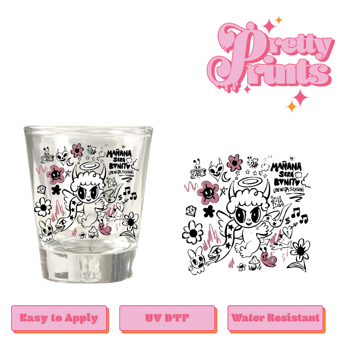 Uvdtf shot glass