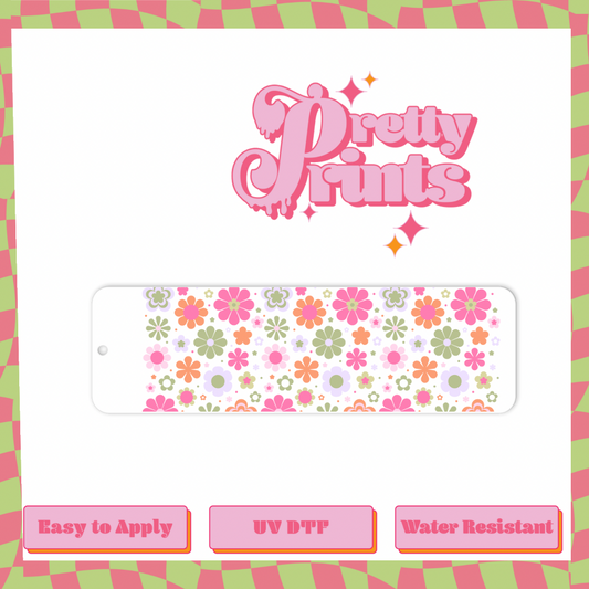 Uvdtf  Bookmark retro pink flower  patterns