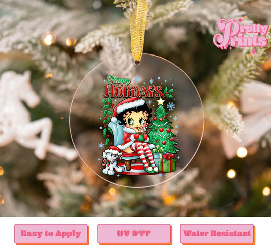 UVDTF DECAL ORNAMENT Happy Holidays B