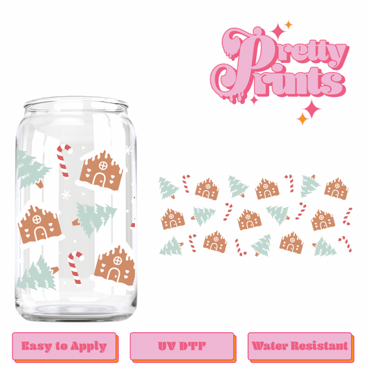 Uvdtf ginger house candy cane