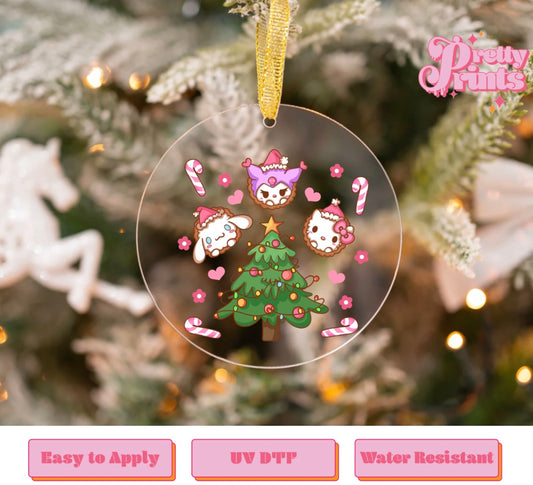 UVDTF DECAL ORNAMENT Kawaii xmass tree