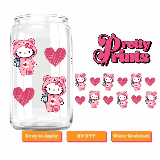 UVDTF pink kitty bear
