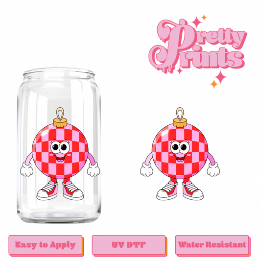 Uvdtf Pink Retro Ornament