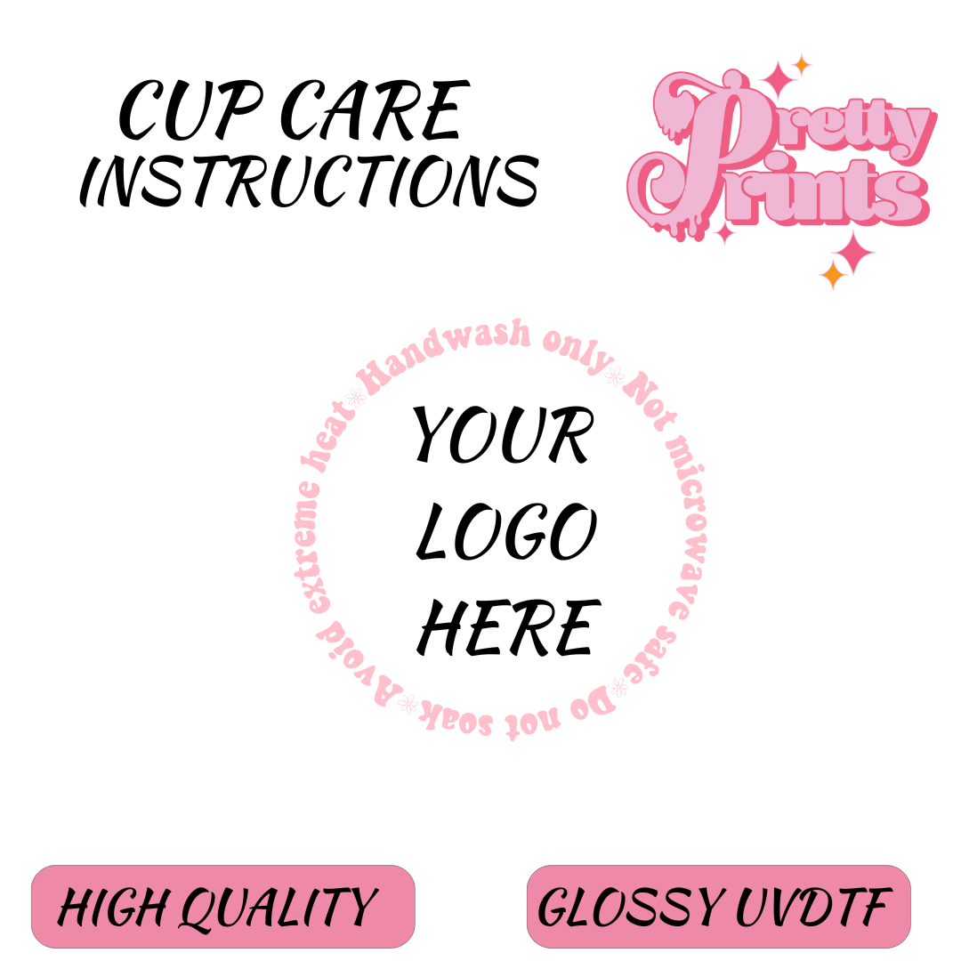 CUPCARE INSTRUCTION DECAL CUSTOM