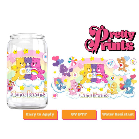 UVDTF Bear Friends in Clouds